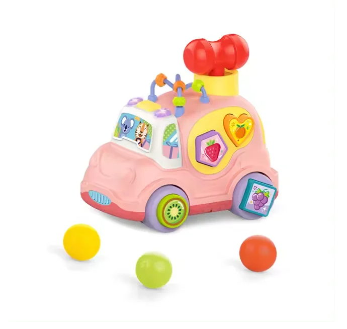 Masinuta interactiva cu activitati educative, Roz, 18 luni+ - imagine 5