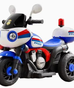 Motocicletă electrică cu trei roți pentru copii, USB, 6V, 3-6 ani, Albastru