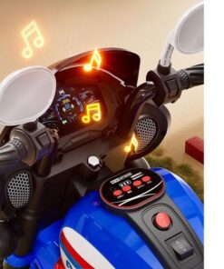 Alternative view of Motocicletă electrică cu trei roți pentru copii, USB, 6V, 3-6 ani, Albastru