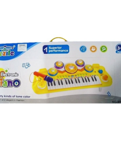 Orga muzicala pentru copii cu microfon sunete si lumini, 3 ani+