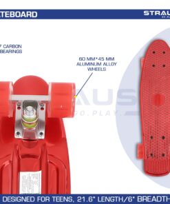 Alternative view of Penny board copii cu lumini, Rosu, 56 CM