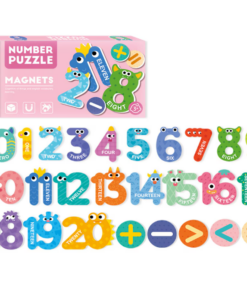 Puzzle magnetic -Cifre si simboluri matematice, 26 piese, 3 ani+