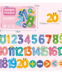 Alternative view of Puzzle magnetic -Cifre si simboluri matematice, 26 piese, 3 ani+