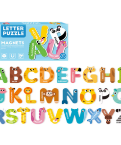 Puzzle magnetic -Litere de tipar, 26 piese, 3 ani+