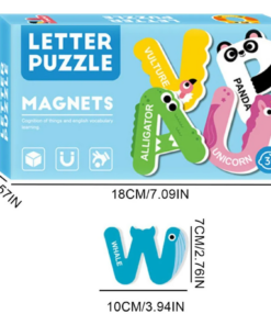 Alternative view of Puzzle magnetic -Litere de tipar, 26 piese, 3 ani+