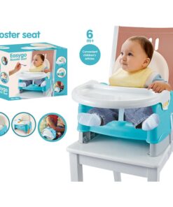 Scaun de masa portabil pentru bebelusi cu tavita detasabila, 6 luni+, Albastru