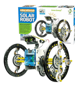 Set construcție STEM 14 in 1 cu alimentare solara - roboti educativi, 8 ani+