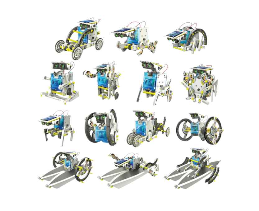 Set construcție STEM 14 in 1 cu alimentare solara - roboti educativi, 8 ani+ - imagine 2
