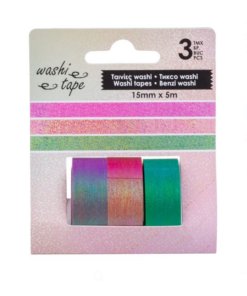 Alternative view of Banda adeziva pentru activitati crafts-3 bucati, Metalizate