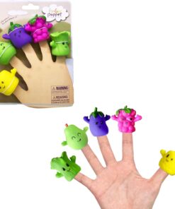Set 5 papusi pentru mana, marionete-Fructe, 3 ani