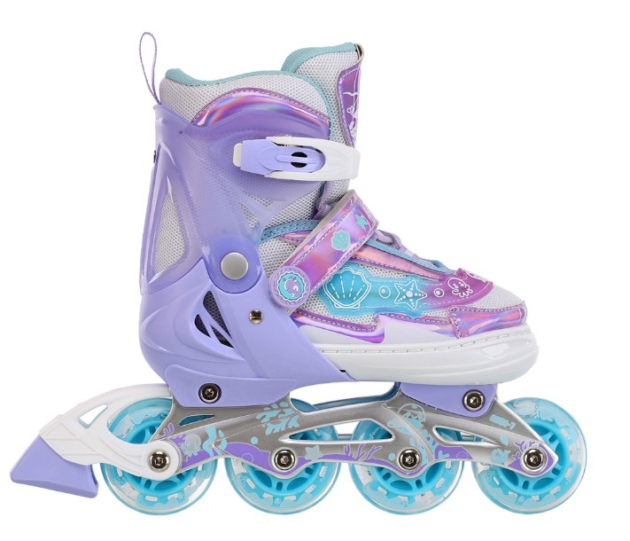 Set Role reglabile si echipament protectie, 27-30 cm, Mov - imagine 7