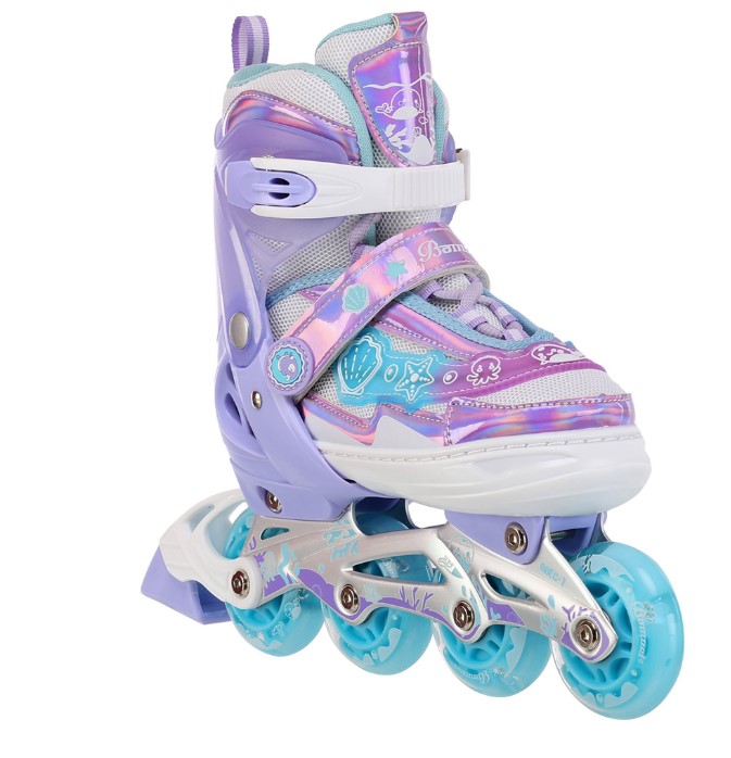 Set Role reglabile si echipament protectie, 27-30 cm, Mov - imagine 5