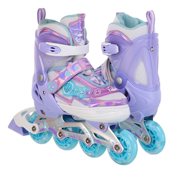 Set Role reglabile si echipament protectie, 27-30 cm, Mov - imagine 4
