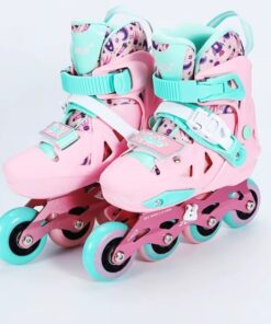 Alternative view of Set Role reglabile cu rulmenti ABEC 9, 31-34 cm, Roz