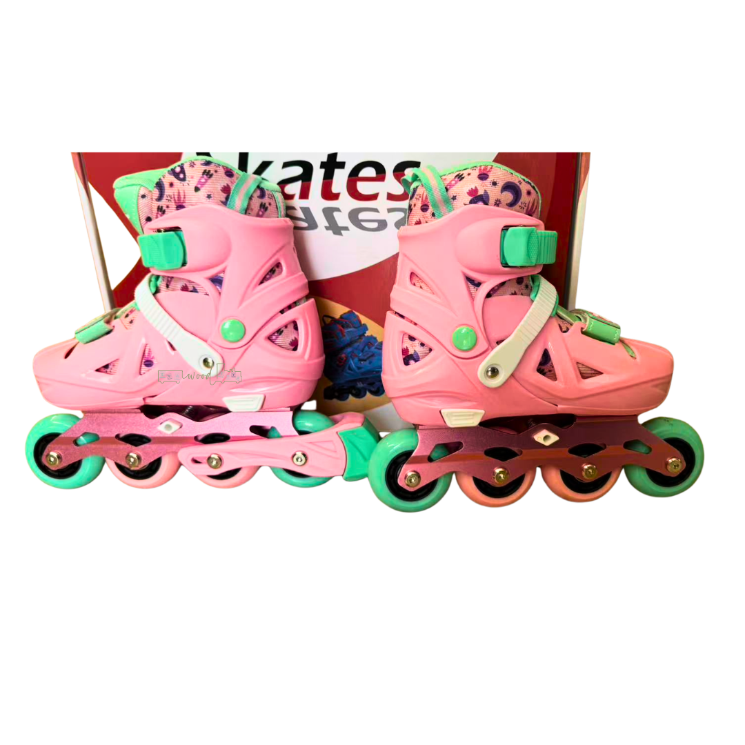 Set Role reglabile cu rulmenti ABEC 9, 31-34 cm, Roz - imagine 9