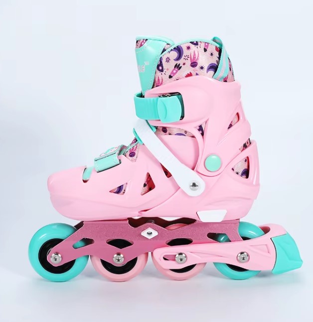 Set Role reglabile cu rulmenti ABEC 9, 31-34 cm, Roz - imagine 8