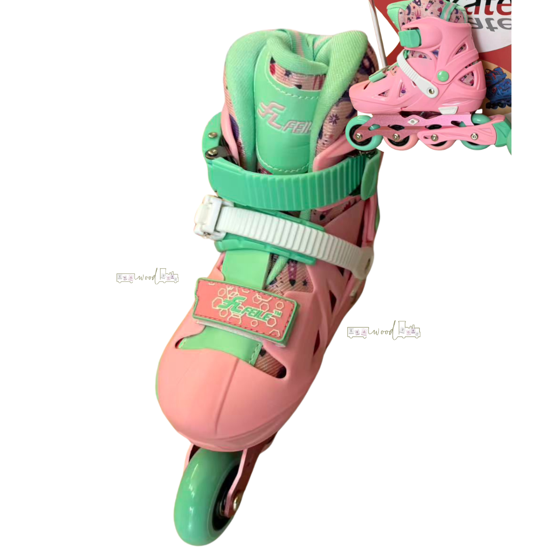 Set Role reglabile cu rulmenti ABEC 9, 31-34 cm, Roz - imagine 10