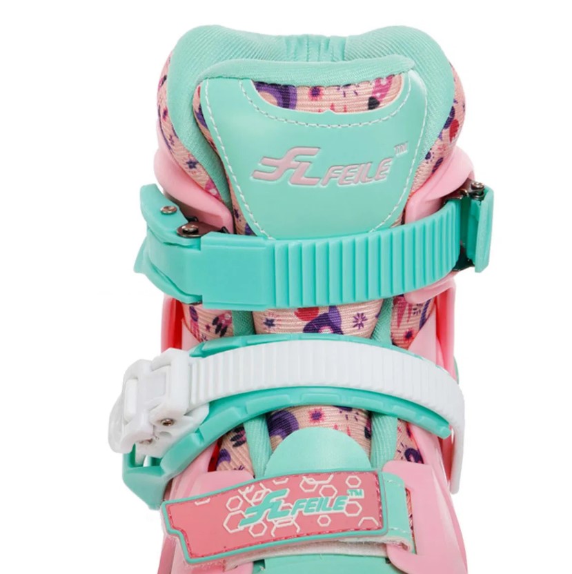 Set Role reglabile cu rulmenti ABEC 9, 31-34 cm, Roz - imagine 3