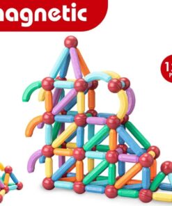 Set de constructie magnetic 3D cu 127 de piese, 3 ani