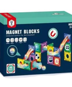 Alternative view of Set de constructie magnetic cu 40 de piese, 3 ani+