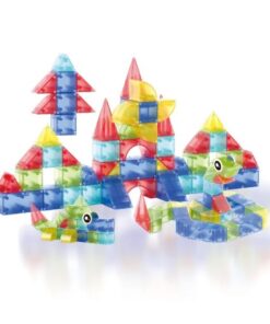 Set de constructie magnetic cu 72 de piese, 3 ani+