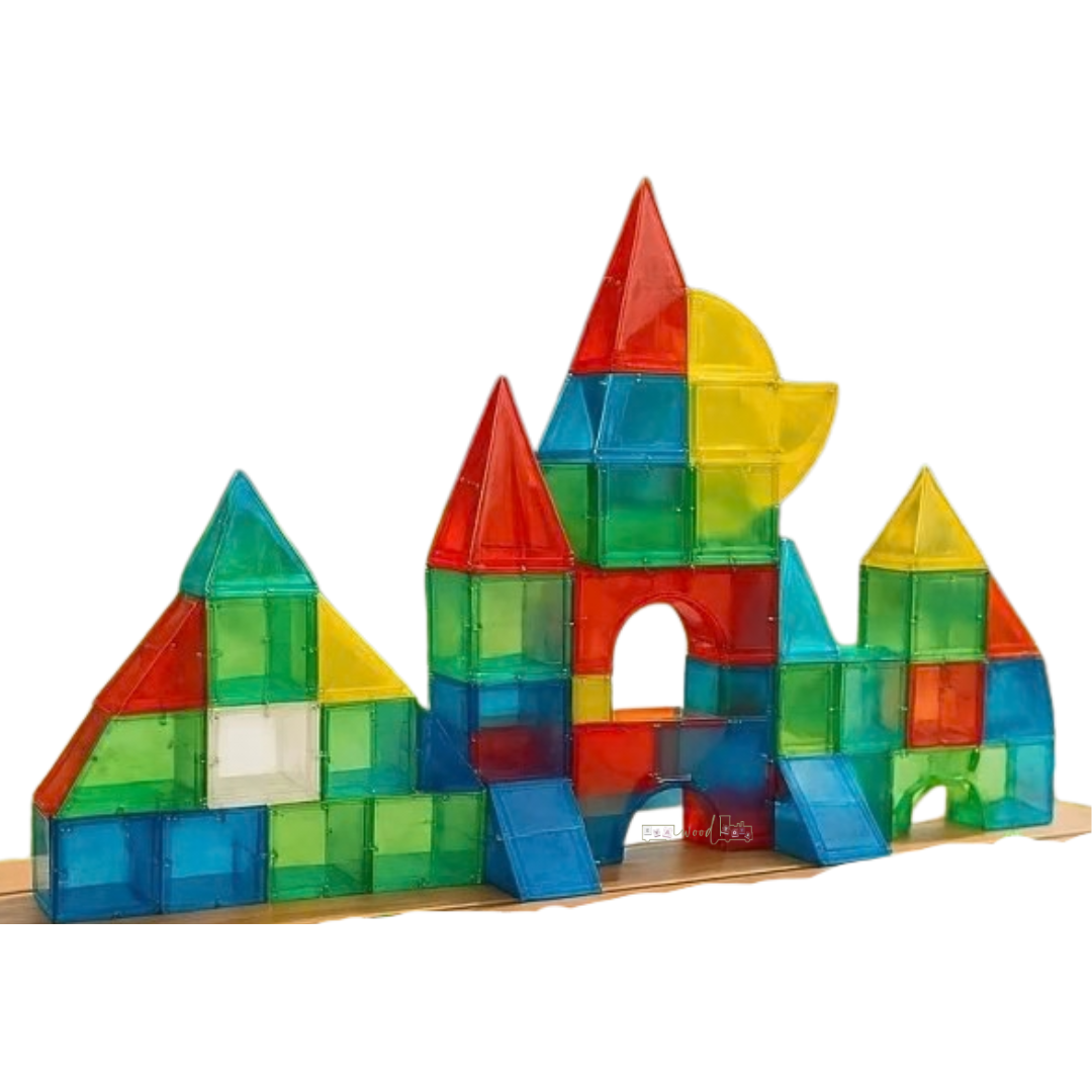 Set de constructie magnetic cu 72 de piese, 3 ani+ - imagine 7