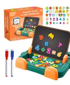 Tablita magnetica cu doua fete, cu 41 piese magnetice si 2 markere, 3 ani+