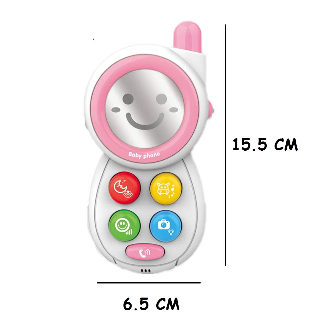 Telefon bebelusi cu sunete si efecte, 0 luni, Roz - imagine 2