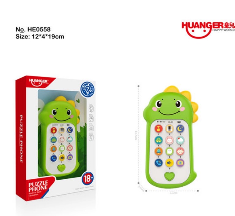 Telefon bebelusi cu sunete si efecte, 18 luni, Dino - imagine 2
