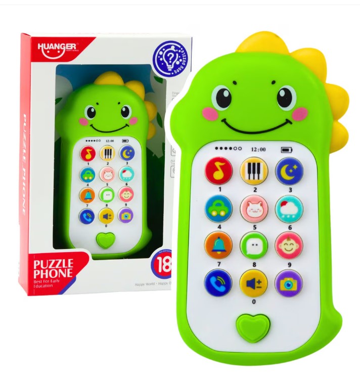 Telefon bebelusi cu sunete si efecte, 18 luni, Dino