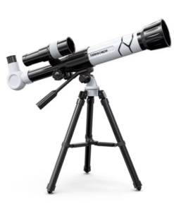 Alternative view of Telescop astronomic cu trepied pentru copii, zoom 40x, Alb, 6 ani+