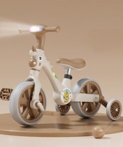 Tricicletă 2 in 1, transformabila,cu roti ajutatoare si pedale detasabile, 3 ani+, Unicorn