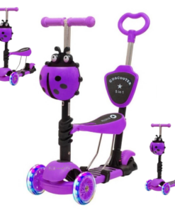 Trotineta 5 in 1 pentru copii, 2-6 ani, Mov