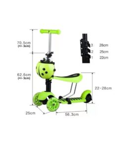 Alternative view of Trotineta 5 in 1 pentru copii, 2-6 ani, Verde
