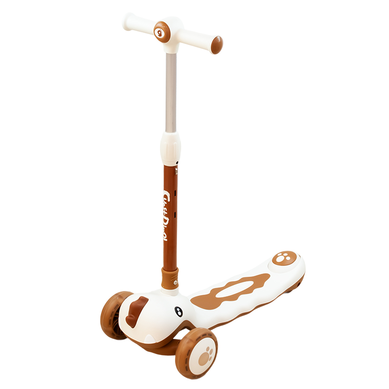 Trotineta 6 IN 1 cu sunete si lumini, 1-6 ani, Maro - imagine 6