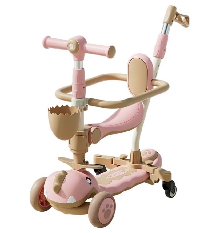 Trotineta 6 IN 1 cu sunete si lumini, 1-6 ani, Roz - imagine 2