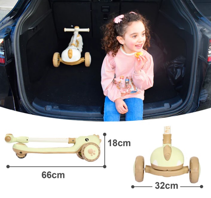 Trotineta 6 IN 1 cu sunete si lumini, 1-6 ani, Maro - imagine 15