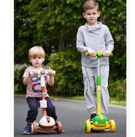 Trotineta 6 IN 1 cu sunete si lumini, 1-6 ani, Maro - imagine 12