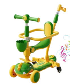 Trotineta 6 IN 1 cu sunete si lumini, 1-6 ani, Verde