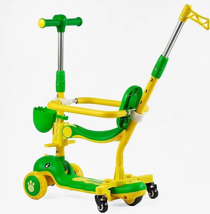 Trotineta 6 IN 1 cu sunete si lumini, 1-6 ani, Verde - imagine 3